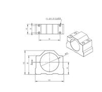 Support d'axe optique, support de broche de machine à graver, support de moteur, support de roulement linéaire, pince, non alimenté(DZ80(withscrew/4))