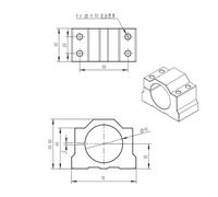Support d'axe optique, support de broche de machine à graver, support de moteur, support de roulement linéaire, pince, non alimenté(DZ45(withscrew/4))