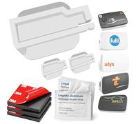 SUPPORT DE BADGE TÉLÉPÉAGE BIP PARE-BRISE UNIVERSELLE AUTOROUTE AUTO MOTO | REMPLACEMENT COMPATIBLE AVEC BIP&GO ULYS VINCI FULLI TRP-4010 TRP-4030 (3 SUPPORTS)