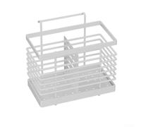 Support de baguettes mural pour la maison et la cuisine avec fonction de drainage, permet d'organiser les baguettes et les petits ustensiles de cuisine, et peu encombrant (blanc)