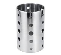 Support de baguettes, support d'ustensiles de cuisine en acier inoxydable Tube de baguettes Organisateur de support de rangement pour couverts de cuisine avec trou circulaire Égouttoir à baguettes