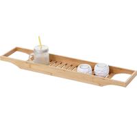 Support de baignoire HWC-B73, tablette de baignoire Pont de baignoire Support de baignoire Planche de baignoire Étagère de baignoire, bambou 5x67x15cm