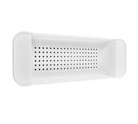 Support de baignoire, plateau de baignoire télescopique antidérapant pour vin pour serviette pour bougie(blanche)