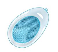 Support de Bain pour bébé, Baignoire pour bébé, Support allongé, Durable, Léger, Doux, Séchage Rapide, TPE, Silicone Souple pour nouveau-né (Bleu clair)