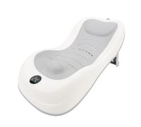 Support de Bain pour bébé pour Baignoire avec un Design Doux et de Soutien, Support de Baignoire Pliable pour Nouveau-nés, Thermomètre et Fond Antidérapant, Gain de Place (GREY)