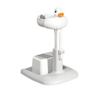 Support de bain pour - Table en silicone gris-blanc, base lestée robuste, aide à la douche stationnaire sécurisée, 46 x 40 x 55-65 cm | Tout-petits de plus de 6 mois Confort des Équipe
