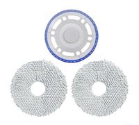 Support de balai avec deux tampons de nettoyage en microfibre pour ECOVACS pour Deebot pour aspirateur robot Omni-Series, y compris C S Pro T50 Max Pro (bleu)