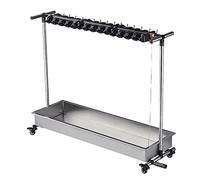Support de Balai et de serpillière Mobile sur Pied pour Ranger Les serpillères humides, Chariot à Outils de Nettoyage ménager, Organisateur de Produits de Nettoyage pou,16slots