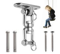 Support De Balançoire Robuste - Support De Balançoire En Acier, Crochet Rotatif, Sécurisé En Béton Et En Bois Avec Base À Double Trou Et Supports Solide | Accessoires De Balançoires Pour Chaise