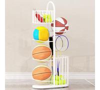 Support de balle Vertical, support de rangement de balle peu encombrant, support détachable for basket-Ball, volley-Ball, football, Durable(White,50 * 22.5 * 130cm)