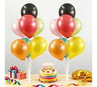 Support de Ballon de Table de Hauteur 70cm, Ensemble de présentoir de bâtons de Blloon Transparents, Décoration de Ballons de Joyeux pour la Célébration de fête, Anniversaires (2pcs)