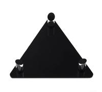 Support de Ballon Triangle 2pcs Acrylique pour Football Basket Volley - Socle Exposition Collection Maison Musée Club 13cm Transparent(Black)