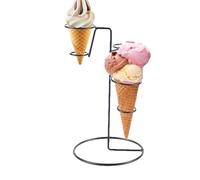 Support de barbe à papa, support de cône de gaufre,Support de crème glacée | en fer pour barbe à papa | conique décoratif pour présentoirs de restauration, supports alimentaires robustes pour pi
