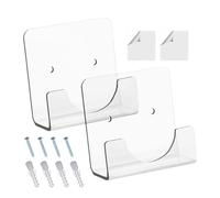 Support de barre de douche - Classe de barre - Pinces en acrylique - Support de rideau adhésif - Support de tringle monté sur mur de tension - Support de tuyau pour l'hôtel à domicile dans la salle de