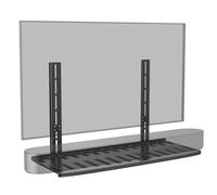 Support de barre de son avec hauteur réglable, support de barre de son jusqu'à 10 kg, support de barre de son sous TV ou au-dessus de la TV, support de fixation pour barre de son avec longues plaques