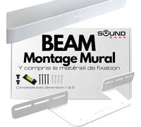 Support De Barre De Son Pour Sonos Beam Compatible Avec La Barre De Son Sonos Beam Générations 1 Et 2 Comprenant Tout Le Matériel De Montage Nécessaire, Support De Montage, Blanc[Video1585]