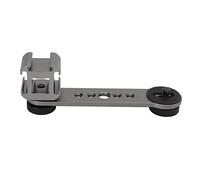 Support de barre d'extension de lumière de microphone à cardan, support d'extension triple chaussure froide, support d'extension triple chaussure froide avec alliage d'aluminium (Gris foncé)