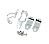Support de barre lumineuse Support universel de clignotant de moto, pinces de fourche de relocalisation en métal, support de montage de lampe pour l'avant Phare Support de serrage(Silver)