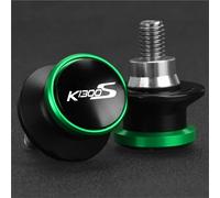 Support de basculante CNC Vis de Support de Moto pour BMW K1300S 2009-2017 2016 2015 2014 2013 2012 2011 2010, bobines de Bras oscillant CNC de 8MM, Curseur arrière(Green 8M)