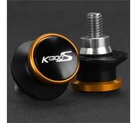 Support de basculante CNC Vis de Support de Moto pour BMW K1300S 2009-2017 2016 2015 2014 2013 2012 2011 2010, bobines de Bras oscillant CNC de 8MM, Curseur arrière(Orange 8M)