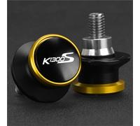 Support de basculante CNC Vis de Support de Moto pour BMW K1300S 2009-2017 2016 2015 2014 2013 2012 2011 2010, bobines de Bras oscillant CNC de 8MM, Curseur arrière(Gold 8M)