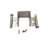 Support de Base d'ancrage poteau en acier, canal U 5/7 trous, plusieurs tailles, clôture, Pergola, boîte aux lettres, 2 pièces(201x201x100mm/7.9x7.9x3.9in)