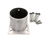 Support de base de poteau en acier inoxydable 304 pour sol en béton et bois, kit de support extérieur pour boîte aux lettres, pergola, terrasse et garde-corps de clôture