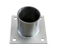 Support de base de poteau en acier inoxydable for colonne de boîte aux lettres - 2,4 à 8 pouces de diamètre, ancrage à tube rond avec vis d'expansion(6PCS 8in x4.7in)