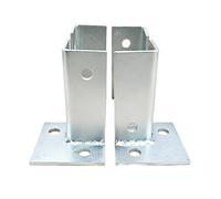 Support de base de poteau galvanisé réglable - Ancrages de poteau de garde-corps robustes de 4 et 8 pouces | 2, 4, 6 pièces avec raccords(4PCS 40x40x200mm)
