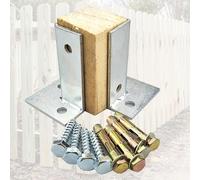 Support de base de poteau galvanisé robuste et réglable for terrasses, 4 et 8 pouces de hauteur, 2 à 12 pièces avec raccords de montage(2PCS 40x40x100mm)