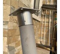 Support de base de poteau rond pour terrasse, porche et pergola, kit de clôture en bois (1, 2, 3, 4 pièces, 100 mm de diamètre) Fixation pour projets de jardin et d'extérieur