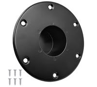 Support de base de table RV, base en aluminium pour tables de camping-car, de bateau et de yacht, support encastré noir, embase stable pour pied, installation simple, protection contre la corrosion