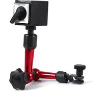 Support de base magnétique ajustable rouge,Indicateur à cadran avec base magnétique,Support magnétique pour niveau numérique,Support de jauge à cadran,Support de base magnétique pour indicateur à cadr