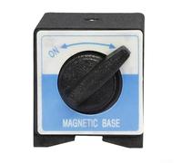 Support de base magnétique solide pour indicateur de cadran, niveau numérique et indicateur - 50 x 63 x 55 mm - Base de montage en métal avec trou de vis supérieur M8, On