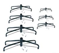 Support de base pliable en fer pour arbres de Noël artificiels de 1,2 à 1,8 m de haut avec poteau central jusqu'à 3,2 cm de diamètre, avec 3 vis de fixation et pieds de trépied pliables (B)