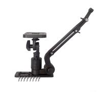 Support de base pour détecteur de poissons, support de tableau arrière en acier inoxydable avec adaptateur de sonde rotative, support de sonar réglable pour bateau gonflable, design anti-vibrations