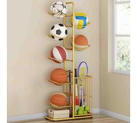 Support de basket-ball à roulettes et ballon Ga Ball Sto pour jouets de sport, design peu encombrant pour jouer en intérieur et en extérieur, parfait pour les enfants et les équipes