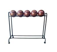 Support de basket-ball avec roulettes - Grande capacité - Organiseur de rangement pour ballons de gym et club - Supports d'affichage durables pour un accès facile