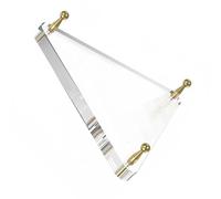 Support de basket-ball triangulaire en acrylique, résistant à l'usure, transparent, support de présentation pour ballons de sport, base antidérapante pour un placement sûr, support de basket-ball en