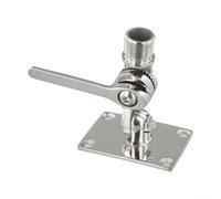 Support de bateau pour antenne radio VHF marine avec double base pivotante réglable, fabriqué en acier inoxydable 316 pour des applications marines robustes
