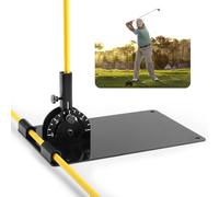 Support de bâton d'alignement de golf réglable avec 2 bâtons pliables, équipement d'enseignement pour la pratique de la posture de balançoire et le golfeur droitier