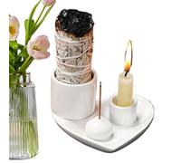 Support de bâton de Tache, brûleur de bâton d'encens | Bol de Taches en céramique pour Le soulagement - 4 en 1 encens Stick Stick Spiritual Zen Art for Living Room Yoga Relaxation Home Decoration