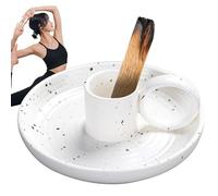 Support de bâtons Palo Santo, Support de brûleur Palo Santo, Ash Catcher Holder Palo Santo Brûleur, Support en Bois parfumé, Bol brûlant avec poignée pour Palo Santo et bâtons d'encens