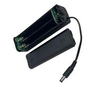 Support de batterie 8 emplacements 2 A avec interrupteur marche/arrêt et couvercle DC5521 Connecteur mâle pour applications LED 12 V Boîtier de batterie résistant aux chocs