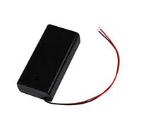 Support de Batterie Boîtier de Rangement de Batterie en Plastique avec Couvercle du boîtier Fils de l'interrupteur Marche/arrêt pour Fils 1.5V 2 Piles AA (Porte-Piles 2AA)