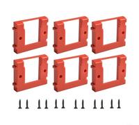 Support de batterie Einhell Power X-Change 18 V - Lot de 6, matériau ABS, design peu encombrant, rangement sécurisé pour jusqu'à 6 batteries, mural/montable, construction durable, couleur rouge