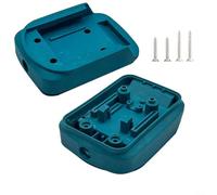 Support de batterie épais - Pour batteries BL1830 BL1840 18 V, support de rangement en ABS robuste avec vis de montage - pour établi mural, organisation de garage, bleu