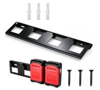 Support de Batterie Mural Compatible avec Ei-nhe-ll Power X-Change 18V/36V | 1 Pièce, Support Mural pour Batteries, Peut Accueillir 4 Batteries, Garage/Atelier, Compatible Ei-nhe-ll