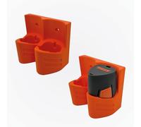Support de batterie pour montage mural compatible avec les batteries Stihl AS 2 (10,8 V) - Support mural stable pour batteries système AS, selon le choix pour 1/2/3 batteries (2 supports)