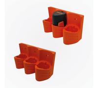 Support de batterie pour montage mural compatible avec les batteries Stihl AS 2 (10,8 V) - Support mural stable pour batteries système AS, selon le choix pour 1/2/3 batteries (support de 3)